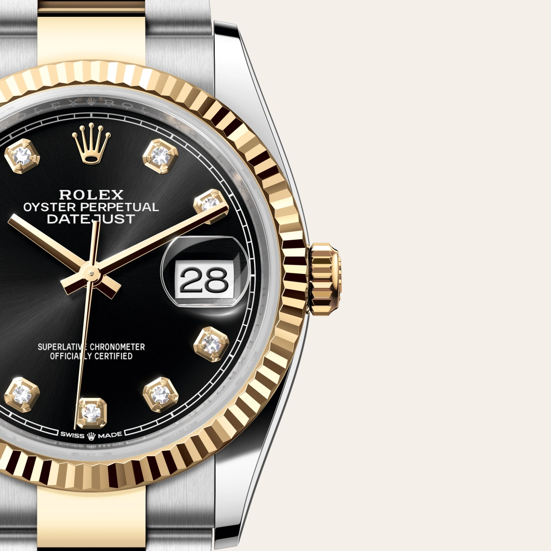 Rolex Datejust 36 en Rolesor jaune – combinaison d’acier Oystersteel et d’or jaune M126233-0022 chez Raynal