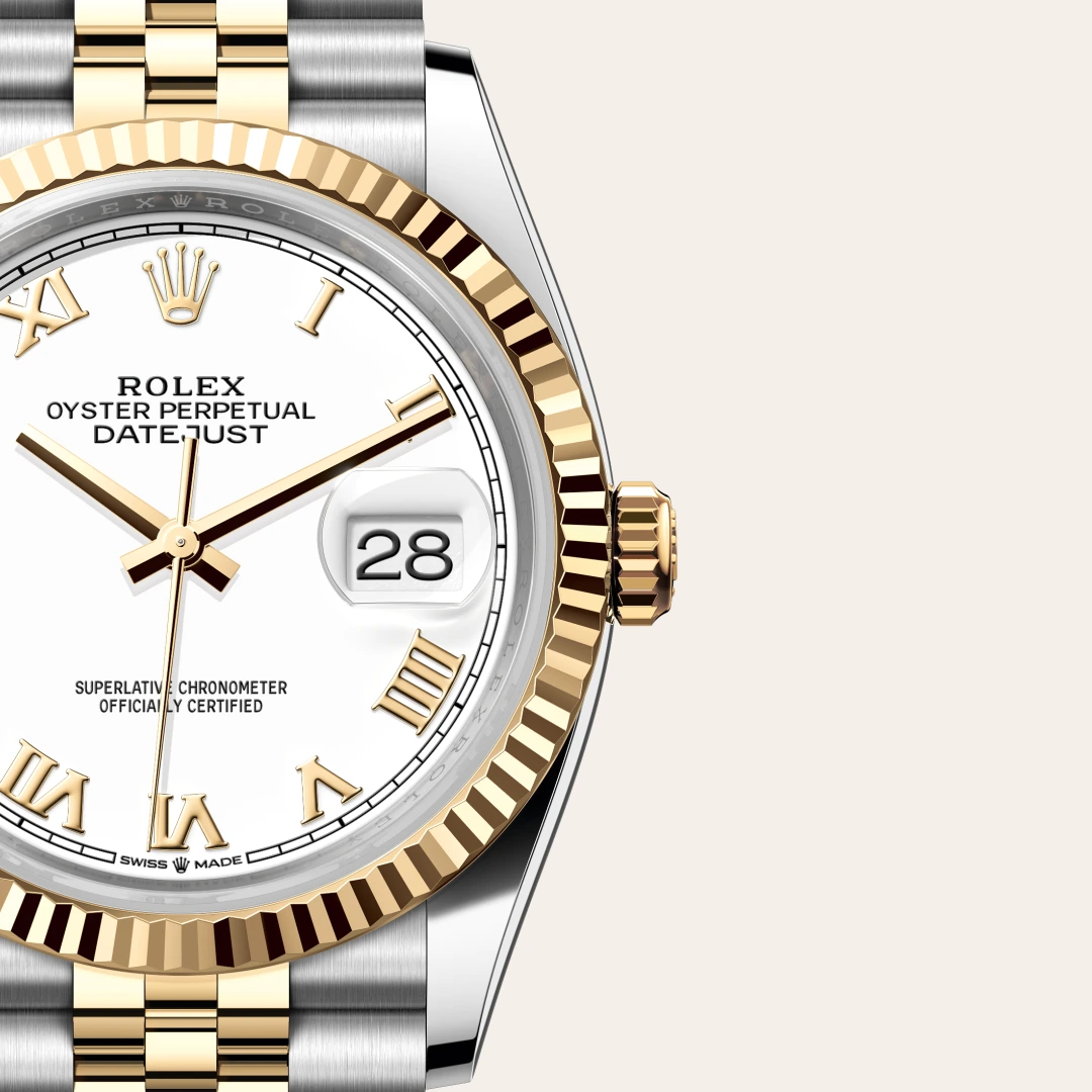 Rolex Datejust 36 en Rolesor jaune – combinaison d’acier Oystersteel et d’or jaune M126233-0029 chez Raynal