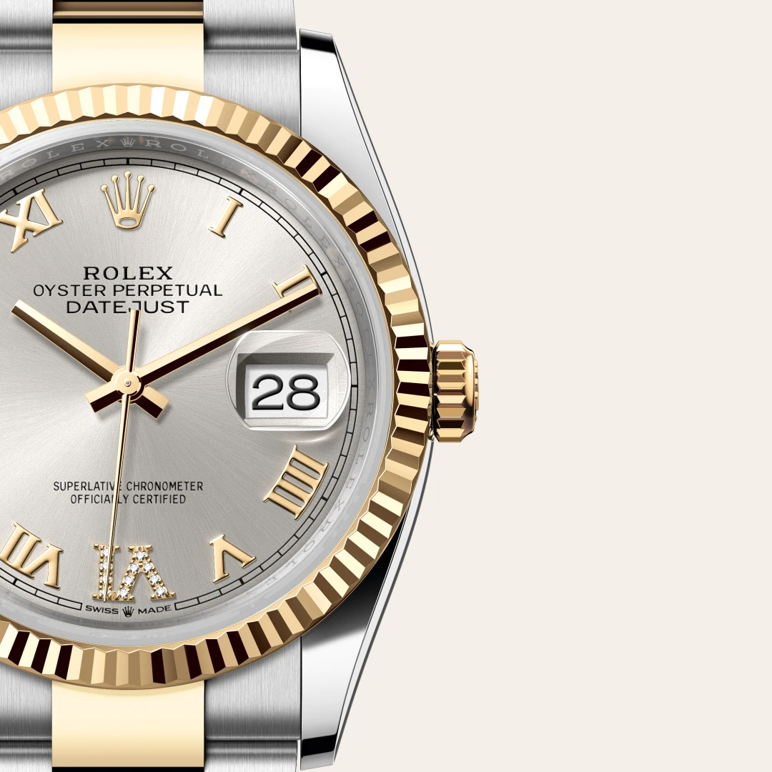 Rolex Datejust 36 en Rolesor jaune – combinaison d’acier Oystersteel et d’or jaune M126233-0032 chez Raynal