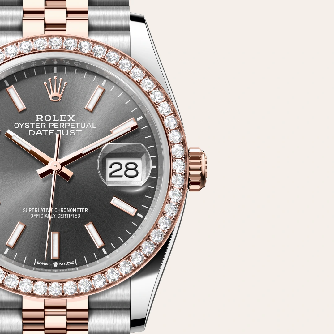 Rolex Datejust 36 in Everose Rolesor - combination of Oystersteel and Everose gold M126281RBR-0001 at Dubail