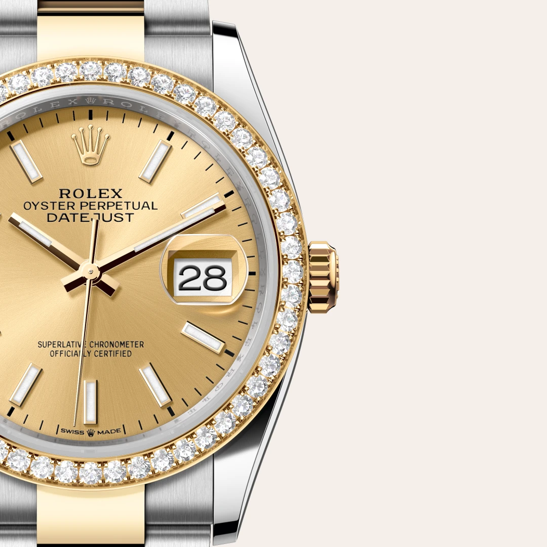 Rolex Datejust 36 in Yellow Rolesor - combination of Oystersteel and yellow gold M126283RBR-0002 at Lassaussois