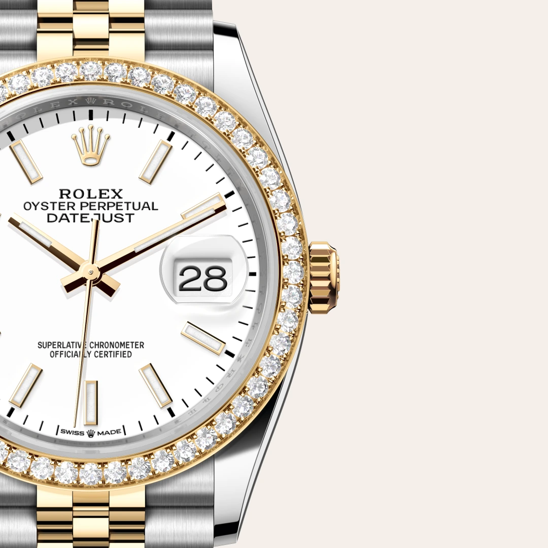 Rolex Datejust 36 in Yellow Rolesor - combination of Oystersteel and yellow gold M126283RBR-0005 at Dubail
