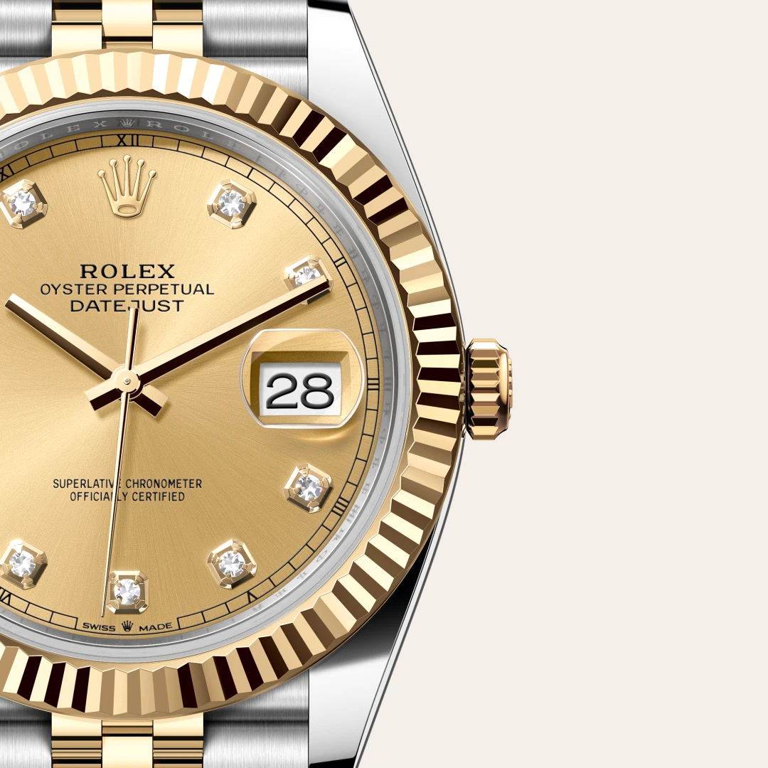 Rolex Datejust 41 en Rolesor jaune – combinaison d’acier Oystersteel et d’or jaune M126333-0012 chez Lassaussois