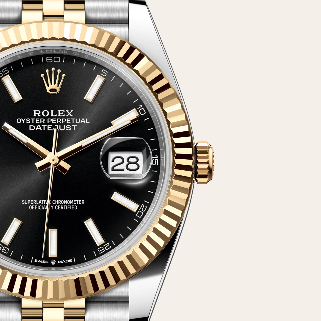 Rolex Datejust 41 en Rolesor jaune – combinaison d’acier Oystersteel et d’or jaune M126333-0014 chez Bijouterie Mornier
