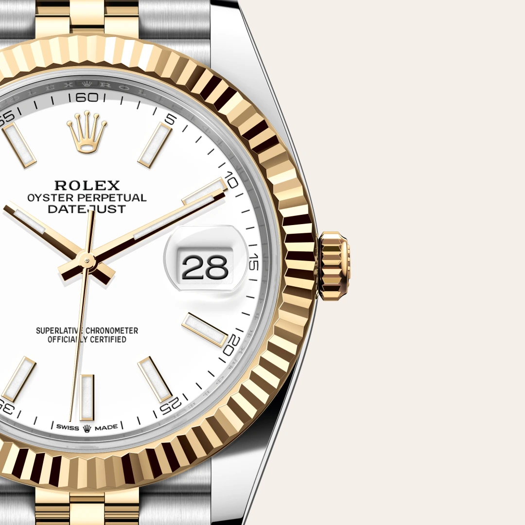 Rolex Datejust 41 en Rolesor jaune – combinaison d’acier Oystersteel et d’or jaune M126333-0016 chez Ferret