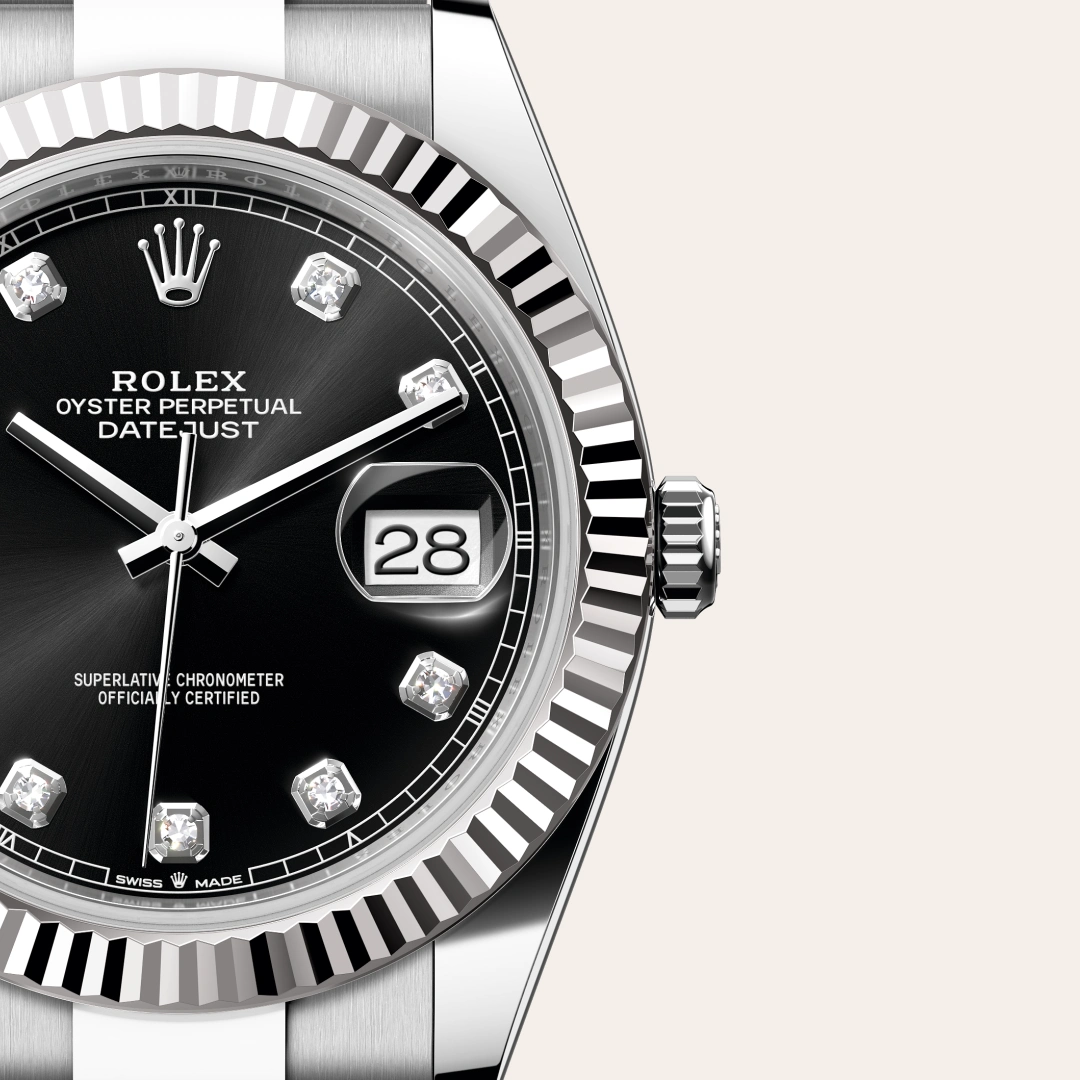 Rolex Datejust 41 en Rolesor gris – combinaison d’acier Oystersteel et d’or gris M126334-0011 chez Maison Prieur