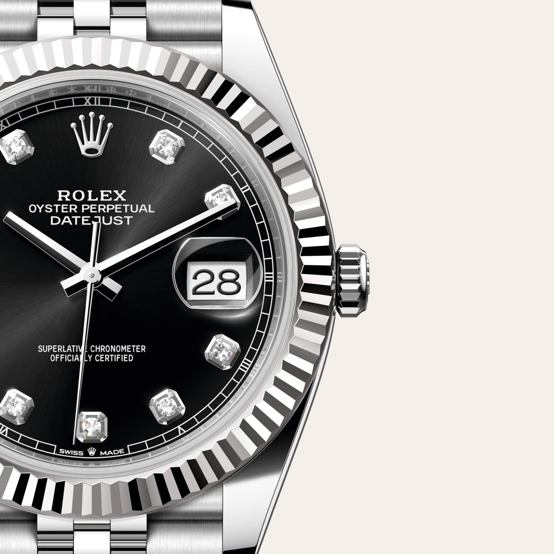 Rolex Datejust 41 en Rolesor gris – combinaison d’acier Oystersteel et d’or gris M126334-0012 chez Maison Prieur