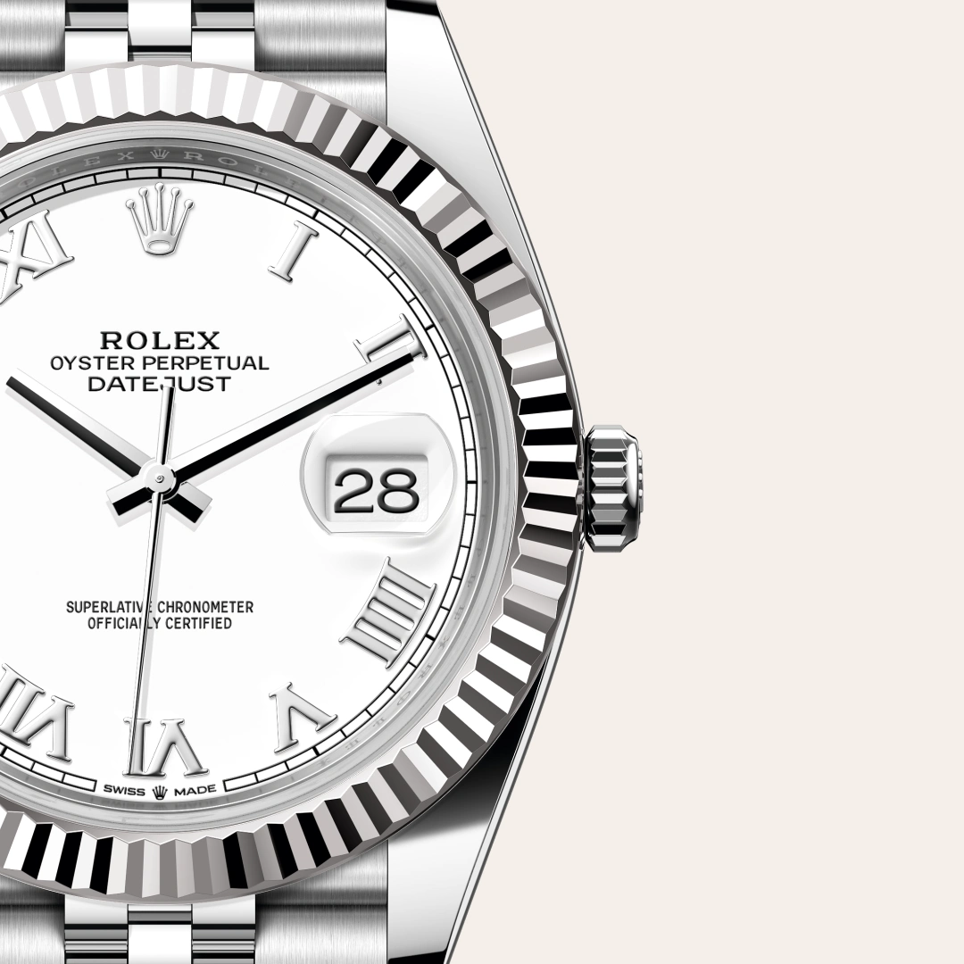 Rolex Datejust 41 en Rolesor gris – combinaison d’acier Oystersteel et d’or gris M126334-0024 chez Veron Roques