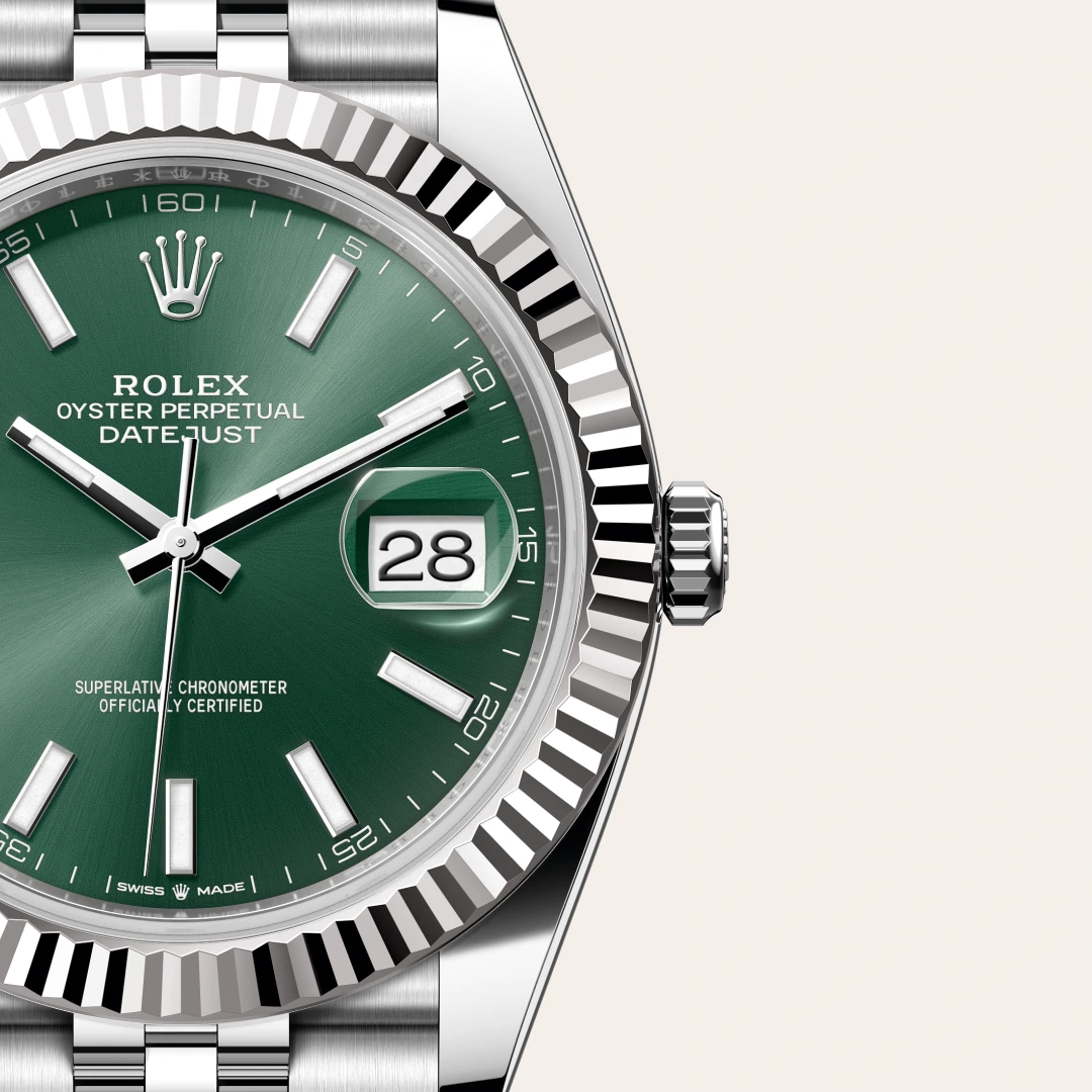 Rolex Datejust 41 en Rolesor gris – combinaison d’acier Oystersteel et d’or gris M126334-0028 chez Veron Roques