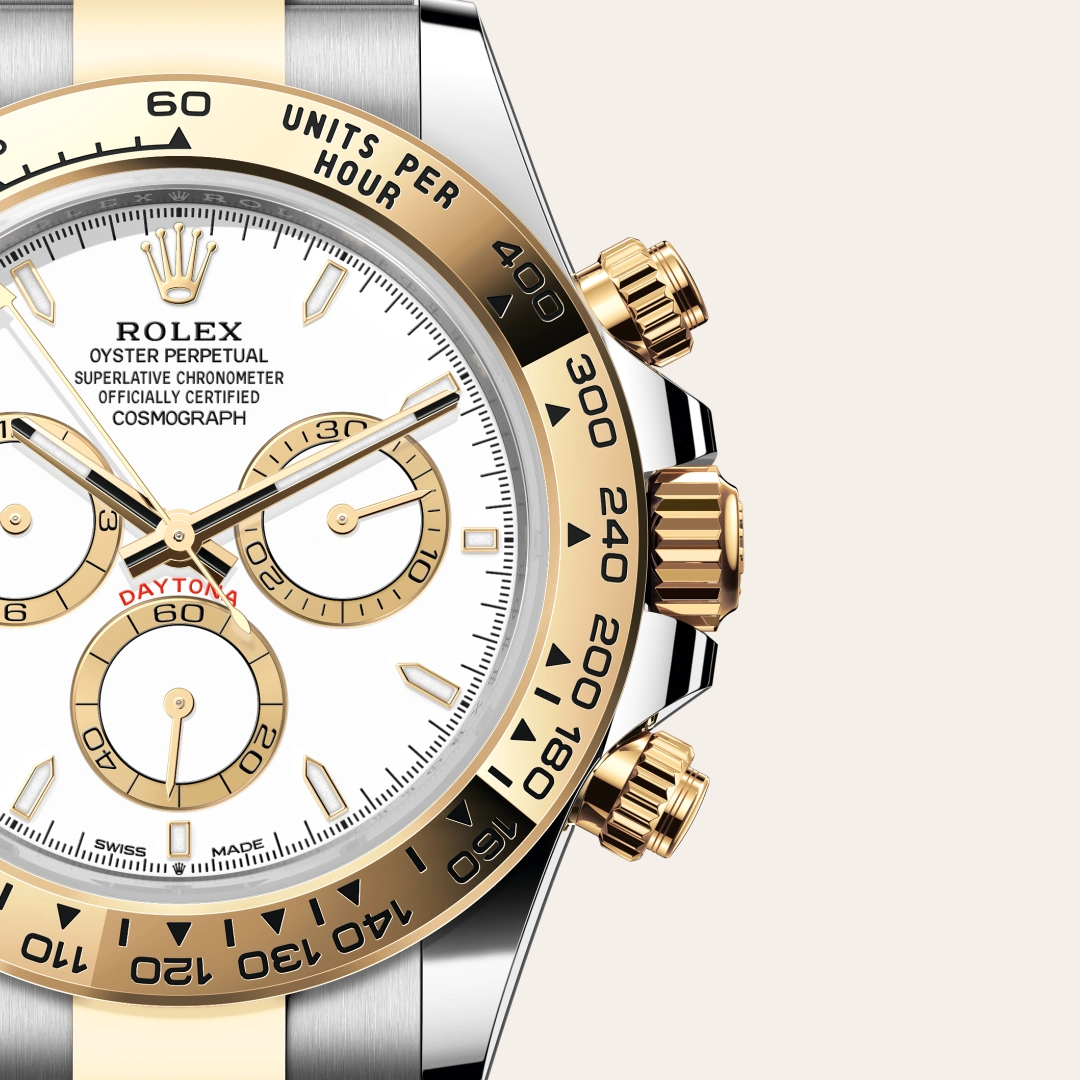 Rolex Cosmograph Daytona en Rolesor jaune – combinaison d’acier Oystersteel et d’or jaune M126503-0001 chez Bijouterie Mornier