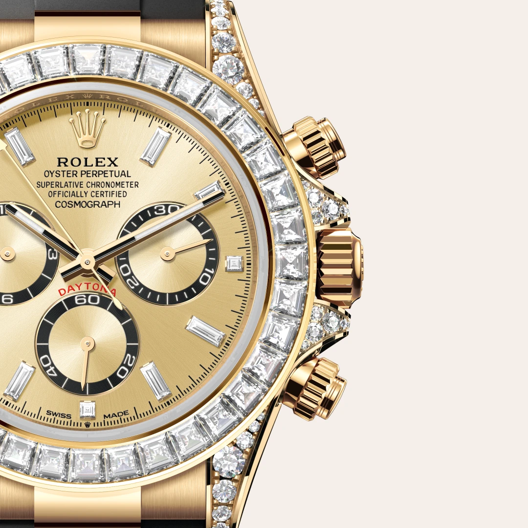 Rolex Cosmograph Daytona en Or jaune 18 ct et cornes serties de diamants M126538TBR-0004 chez Raynal
