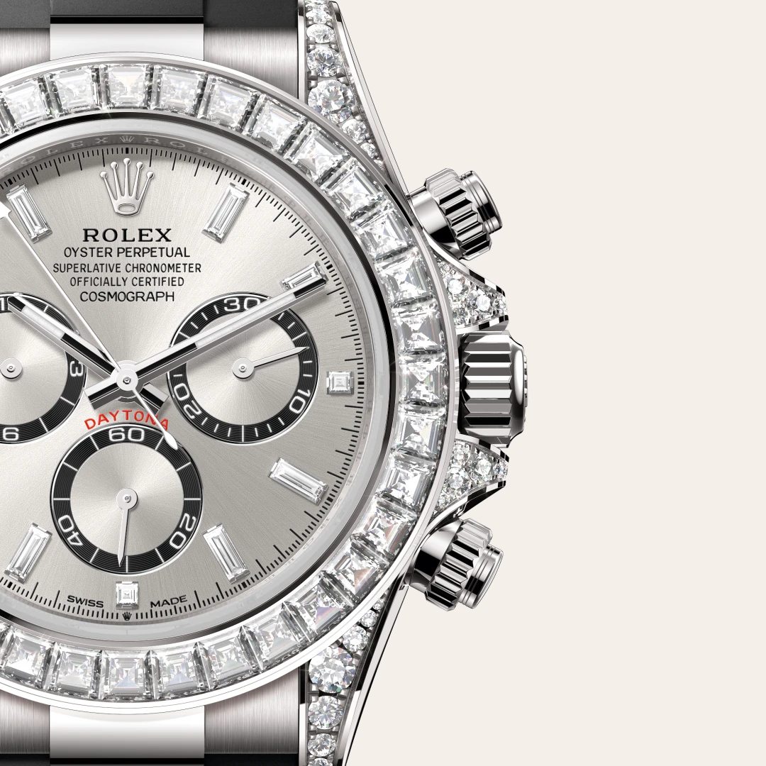 Rolex Cosmograph Daytona en Or gris 18 ct et cornes serties de diamants M126539TBR-0002 chez Raynal