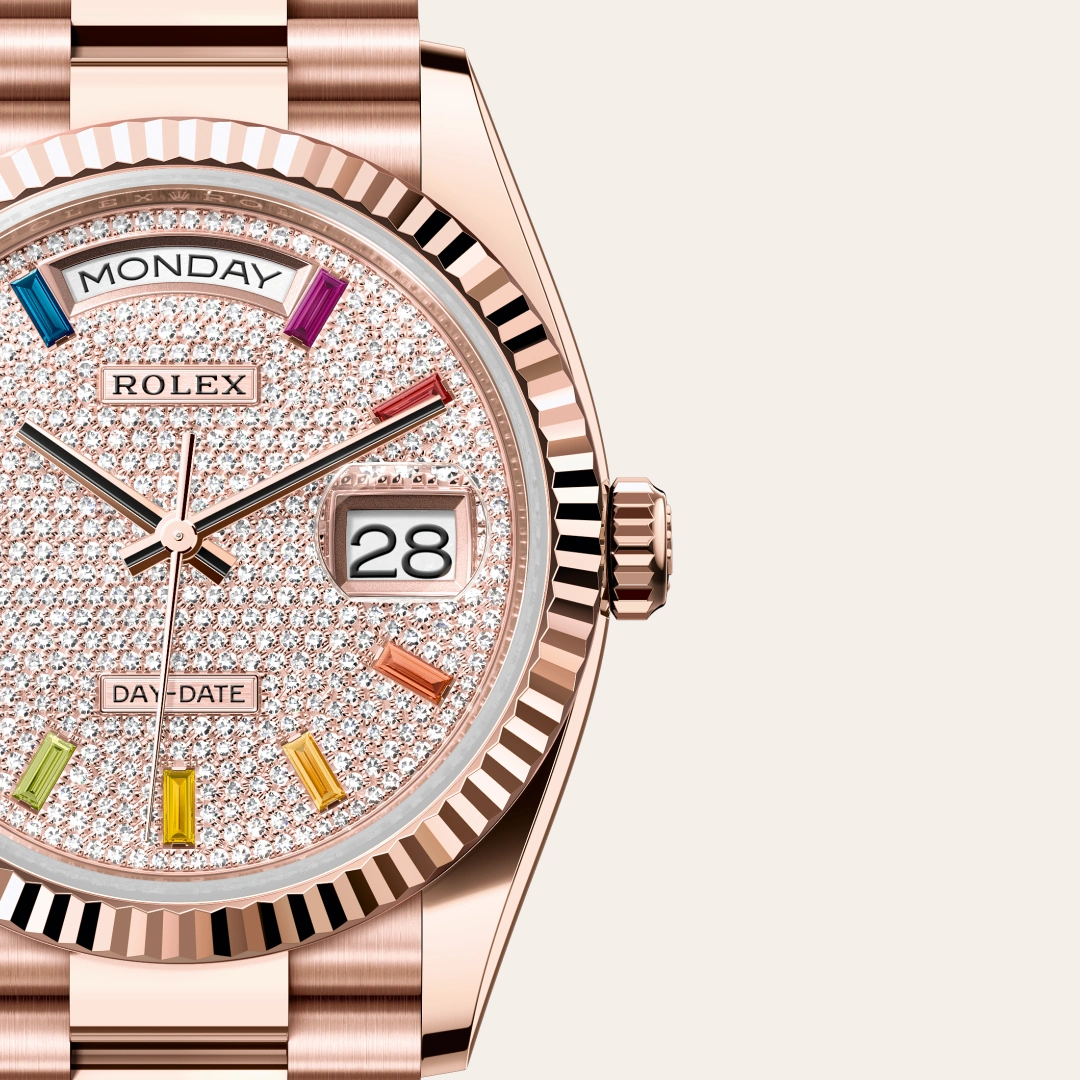 Rolex Day-Date 36 en Or Everose 18 ct M128235-0039 chez Raynal