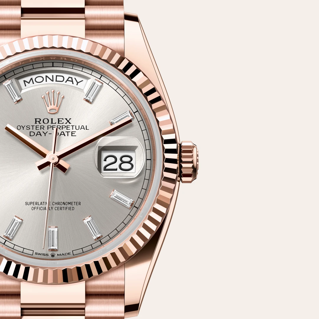 Rolex Day-Date 36 en Or Everose 18 ct M128235-0087 chez Lombard Joaillier