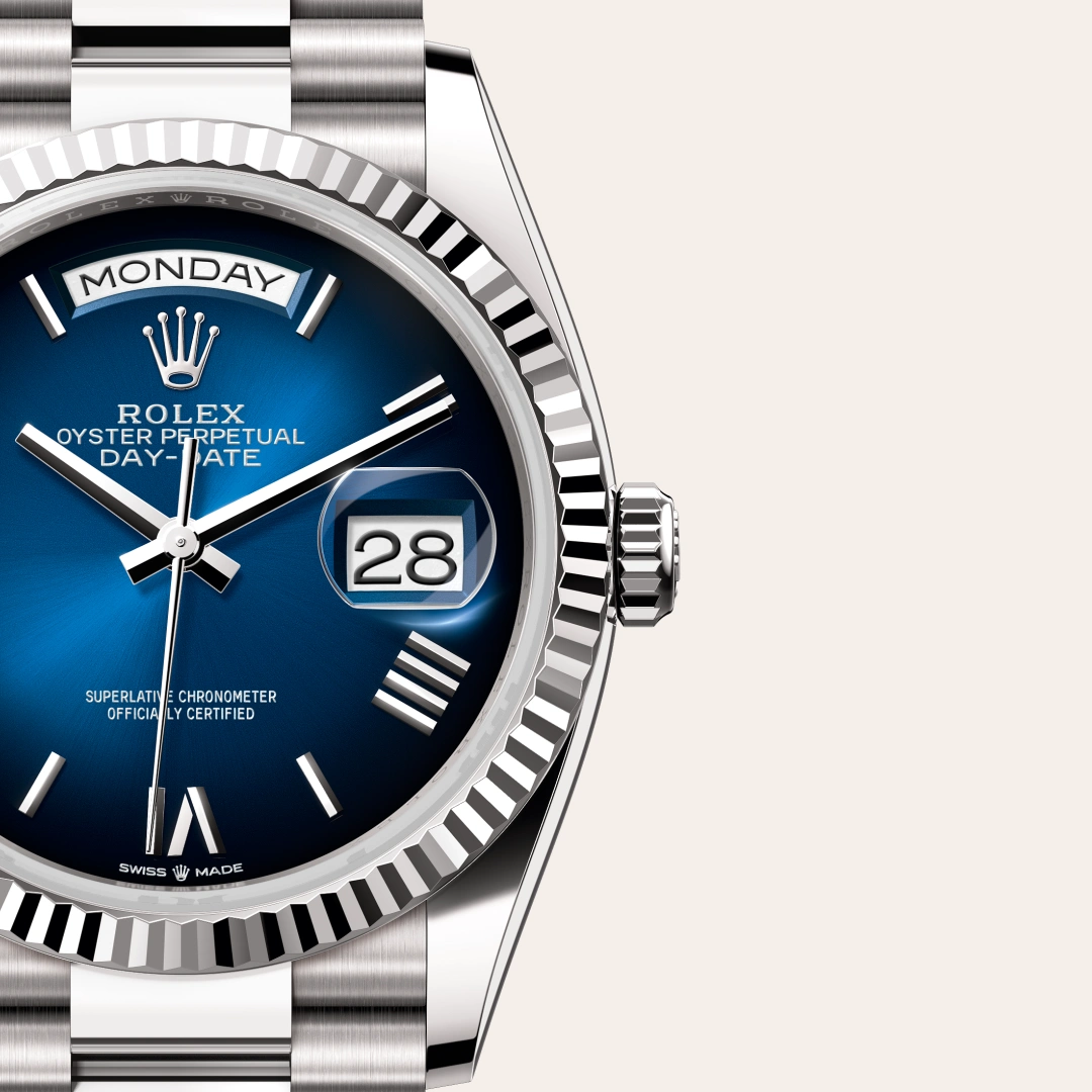 Rolex Day-Date 36 en Or gris 18 ct M128239-0063 chez Dorise Joaillier