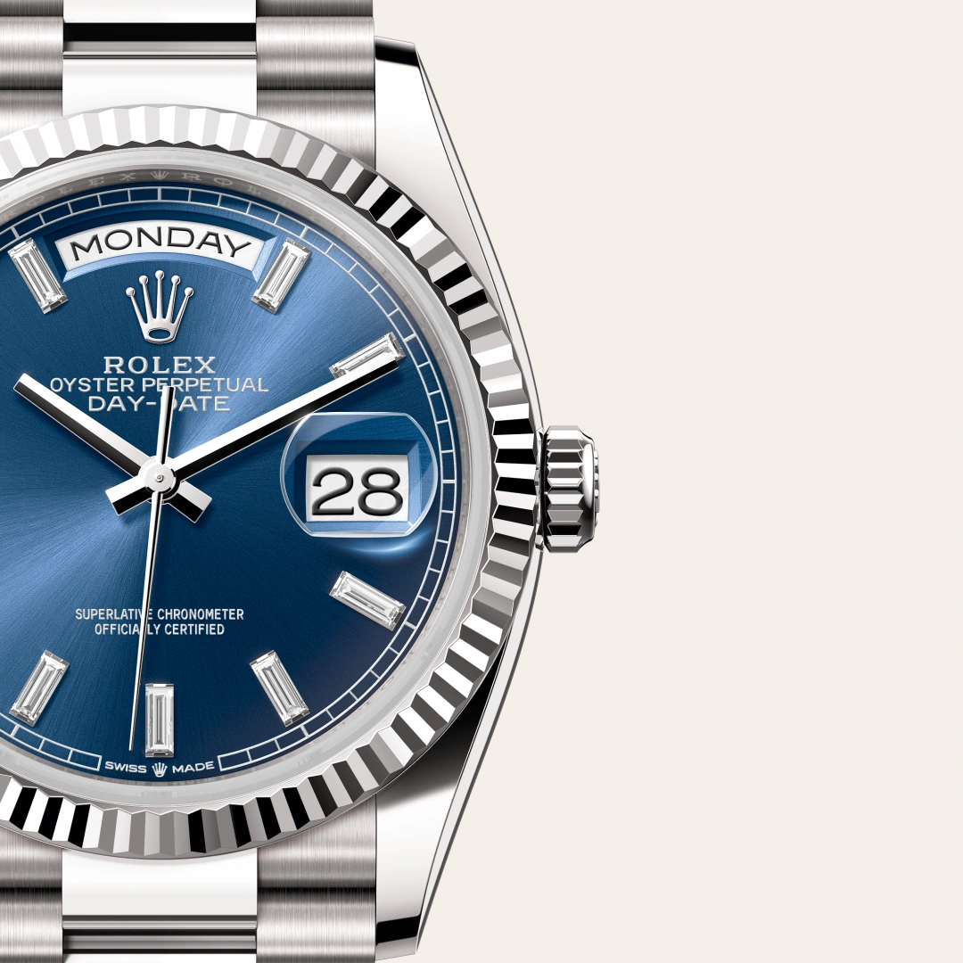 Rolex Day-Date 36 en Or gris 18 ct M128239-0069 chez Dubail