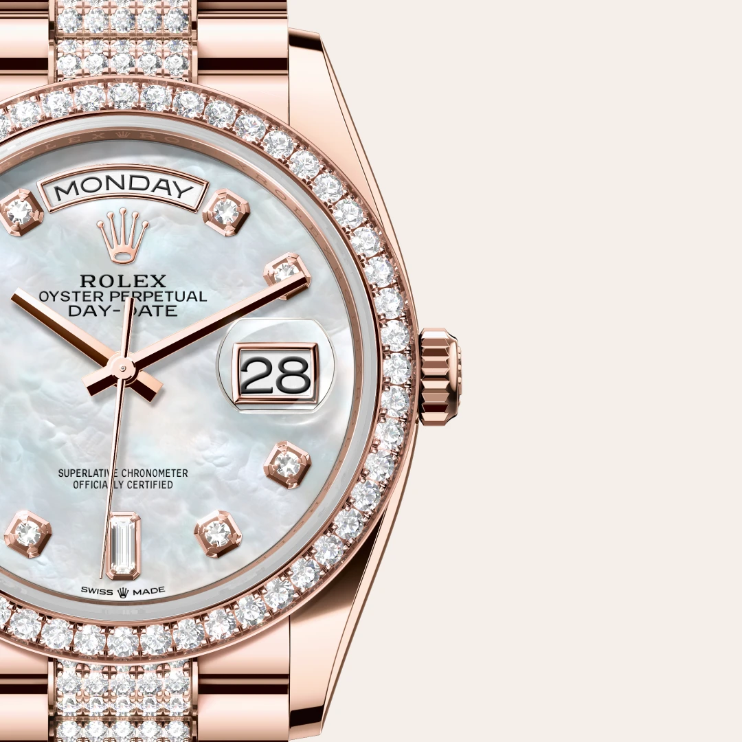 Rolex Day-Date 36 en Or Everose 18 ct M128345RBR-0030 chez Maison Prieur