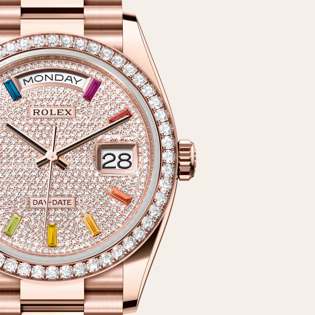 Rolex Day-Date 36 en Or Everose 18 ct M128345RBR-0042 chez Raynal