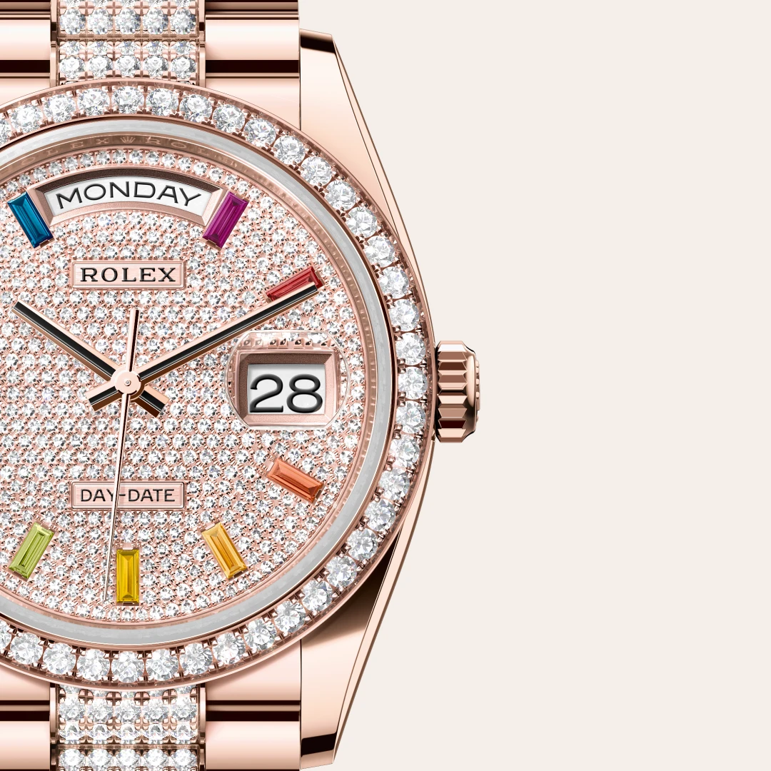 Rolex Day-Date 36 en Or Everose 18 ct M128345RBR-0043 chez Raynal