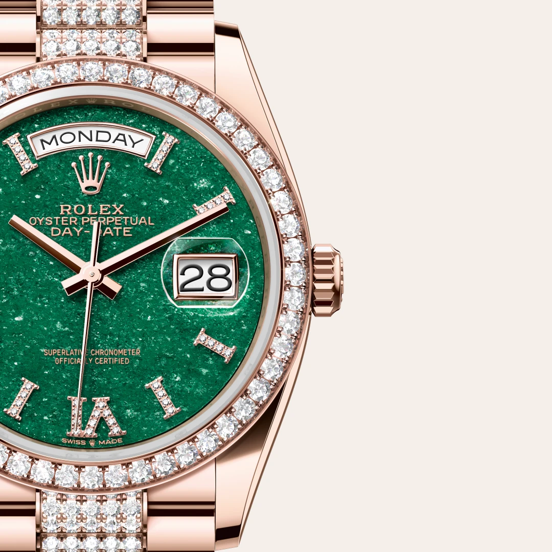 Rolex Day-Date 36 en Or Everose 18 ct M128345RBR-0069 chez Raynal