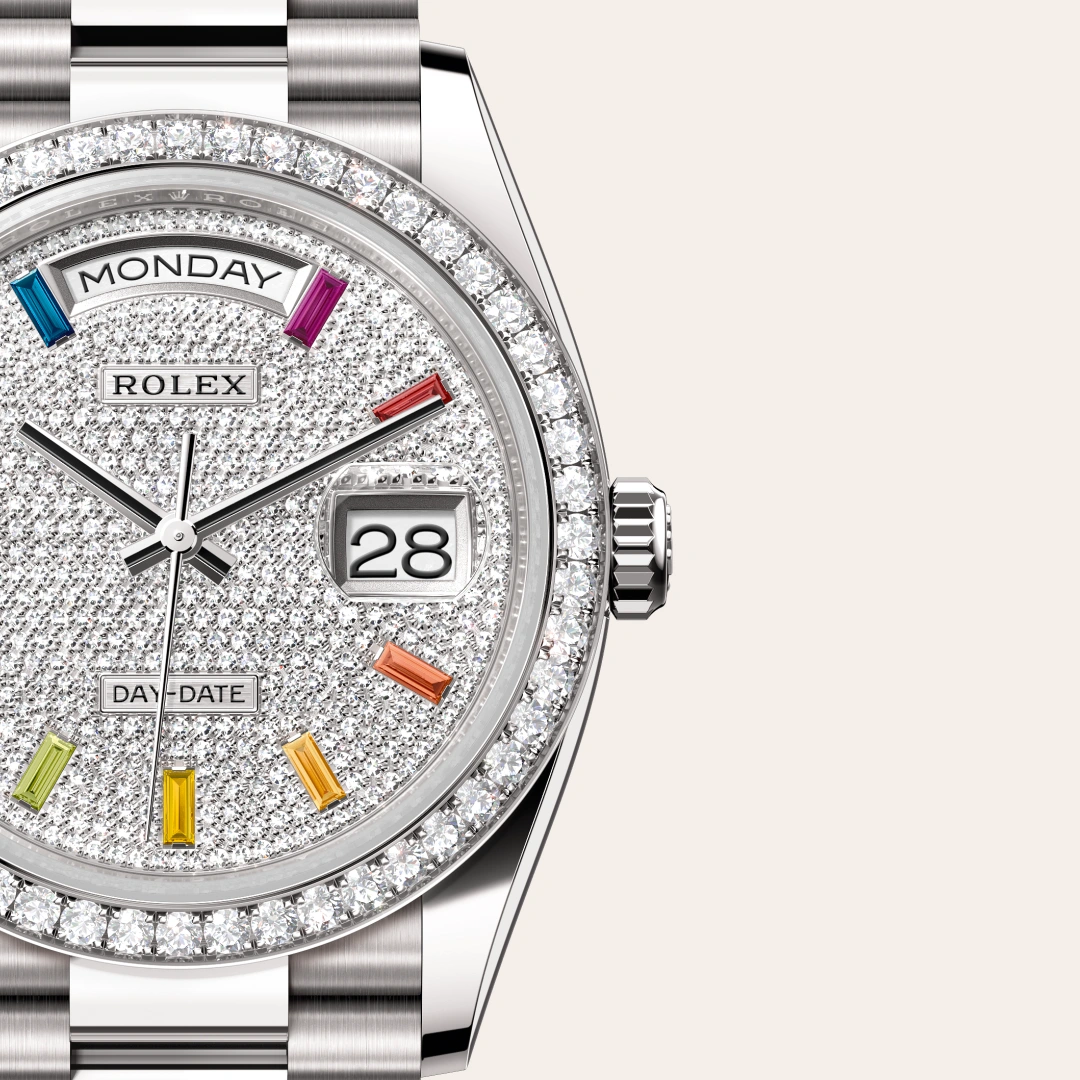 Rolex Day-Date 36 en Or gris 18 ct M128349RBR-0006 chez Dubail