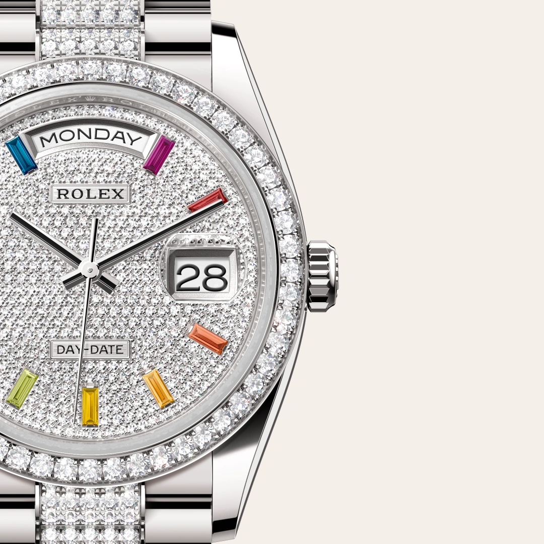 Rolex Day-Date 36 en Or gris 18 ct M128349RBR-0012 chez Raynal