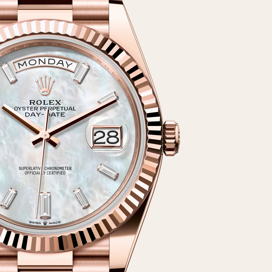 Rolex Day-Date 40 en Or Everose 18 ct M228235-0056 chez Lombard Joaillier