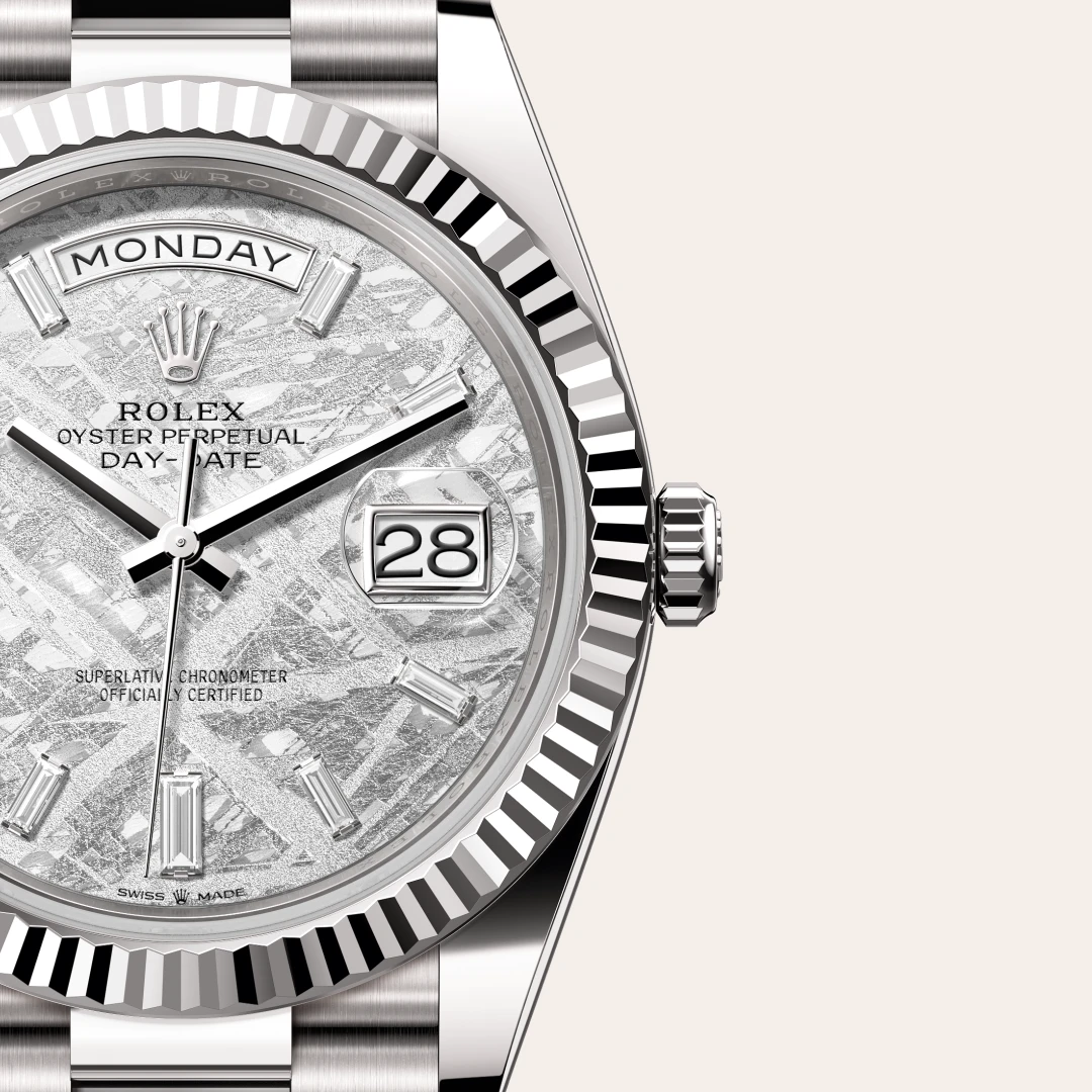 Rolex Day-Date 40 en Or gris 18 ct M228239-0055 chez Bijouterie Mornier