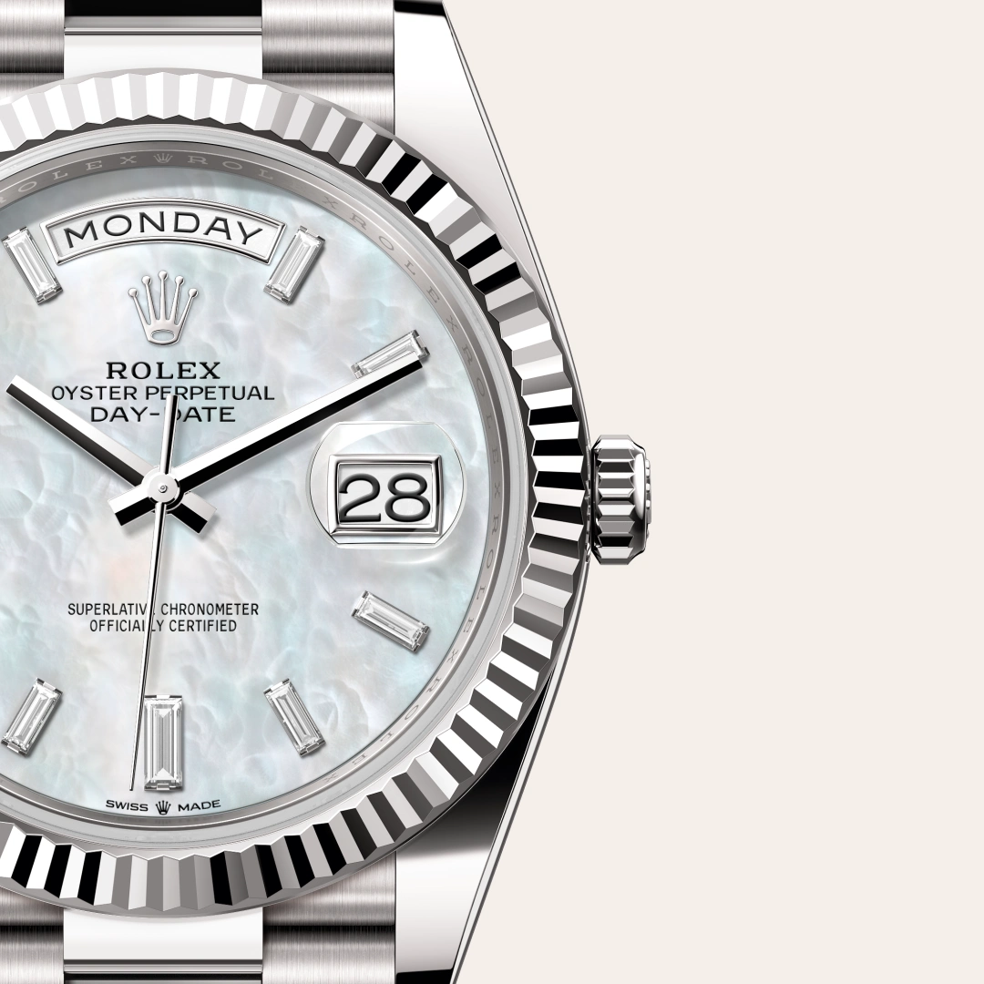 Rolex Day-Date 40 en Or gris 18 ct M228239-0078 chez Maison Prieur
