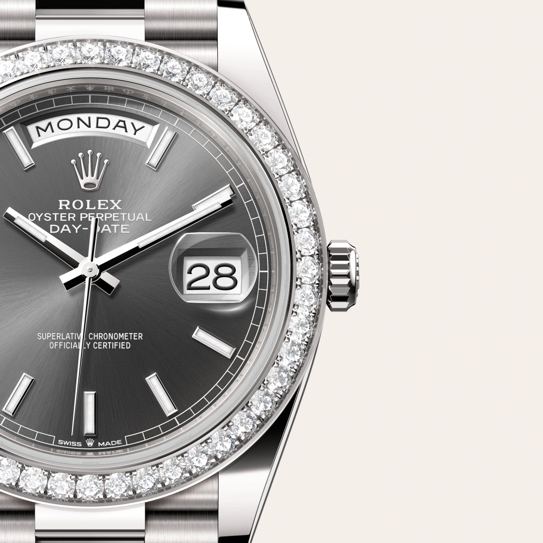 Rolex Day-Date 40 en Or gris 18 ct M228349RBR-0041 chez Dubail