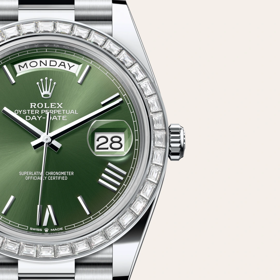 Rolex Day-Date 40 en Platine M228396TBR-0020 chez Dubail