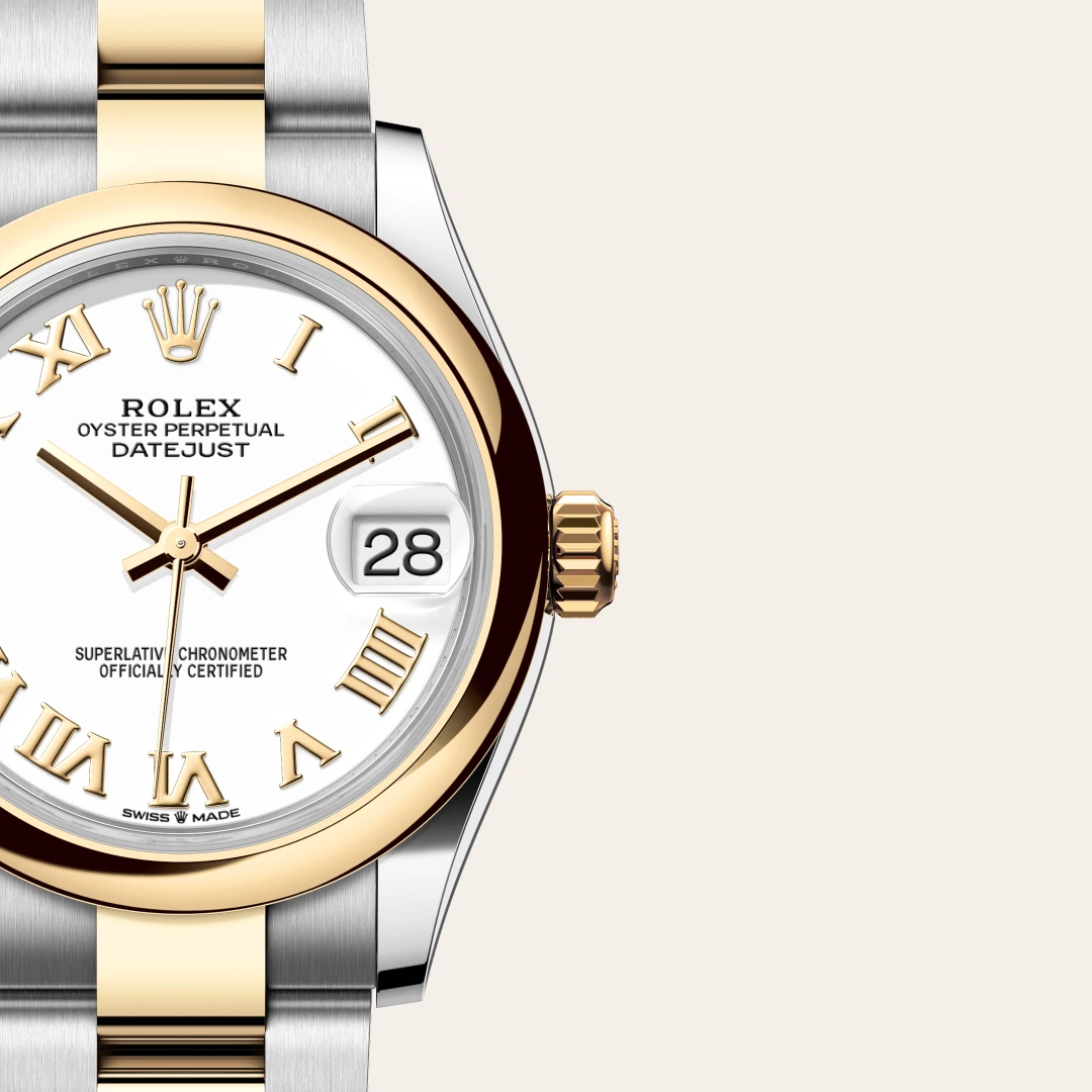 Rolex Datejust 31 en Rolesor jaune – combinaison d’acier Oystersteel et d’or jaune M278243-0001 chez Veron Roques