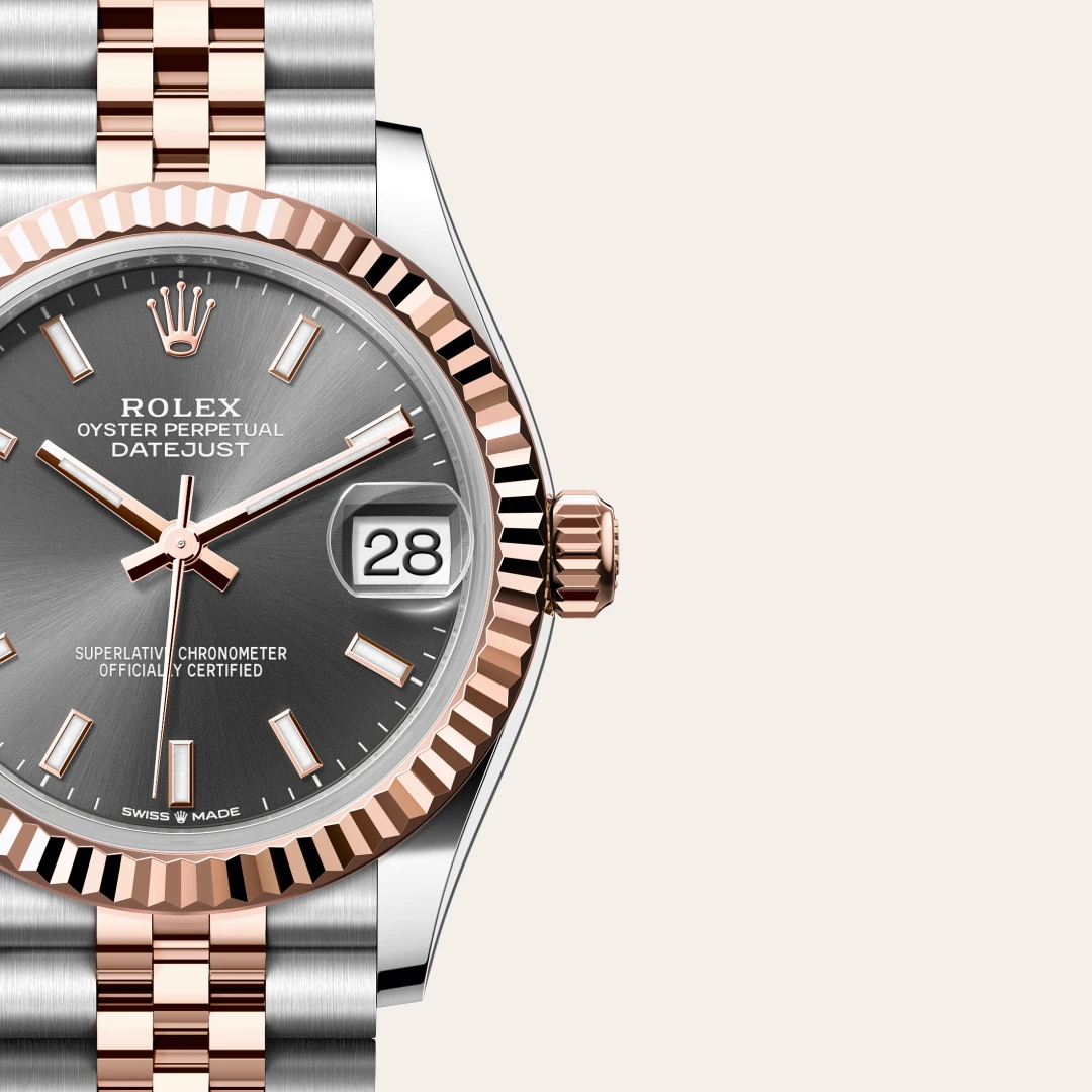 Rolex Datejust 31 en Rolesor Everose – combinaison d’acier Oystersteel et d’or Everose M278271-0018 chez Bijouterie Mornier
