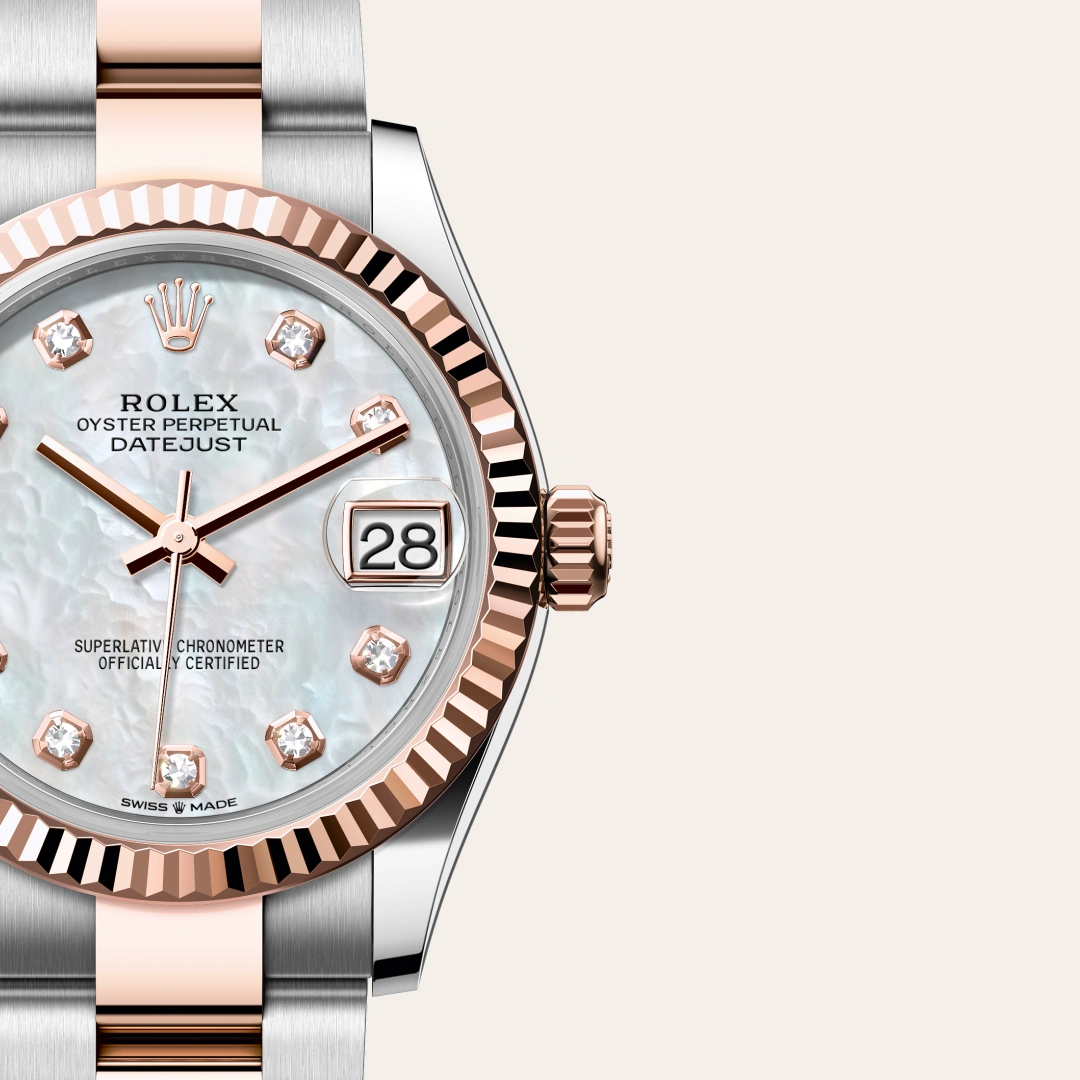 Rolex Datejust 31 en Rolesor Everose – combinaison d’acier Oystersteel et d’or Everose M278271-0025 chez Raynal