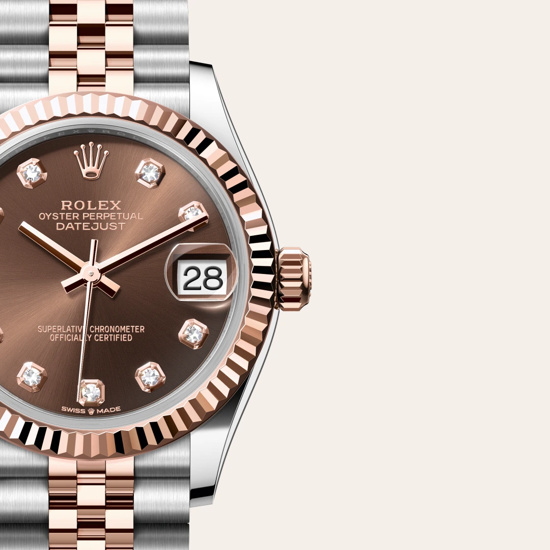 Rolex Datejust 31 en Rolesor Everose – combinaison d’acier Oystersteel et d’or Everose M278271-0028 chez Raynal