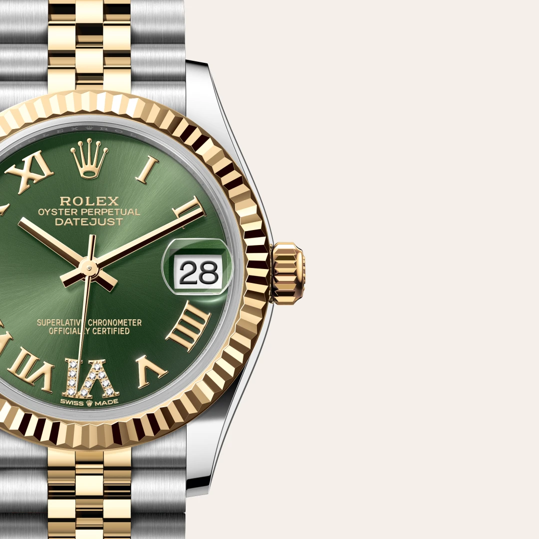 Rolex Datejust 31 en Rolesor jaune – combinaison d’acier Oystersteel et d’or jaune M278273-0016 chez Hardy