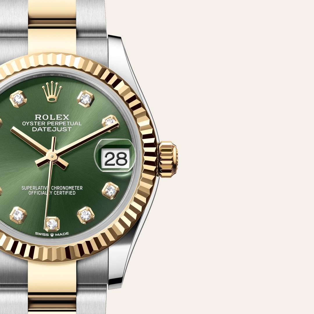 Rolex Datejust 31 en Rolesor jaune – combinaison d’acier Oystersteel et d’or jaune M278273-0029 chez Bijouterie Mornier