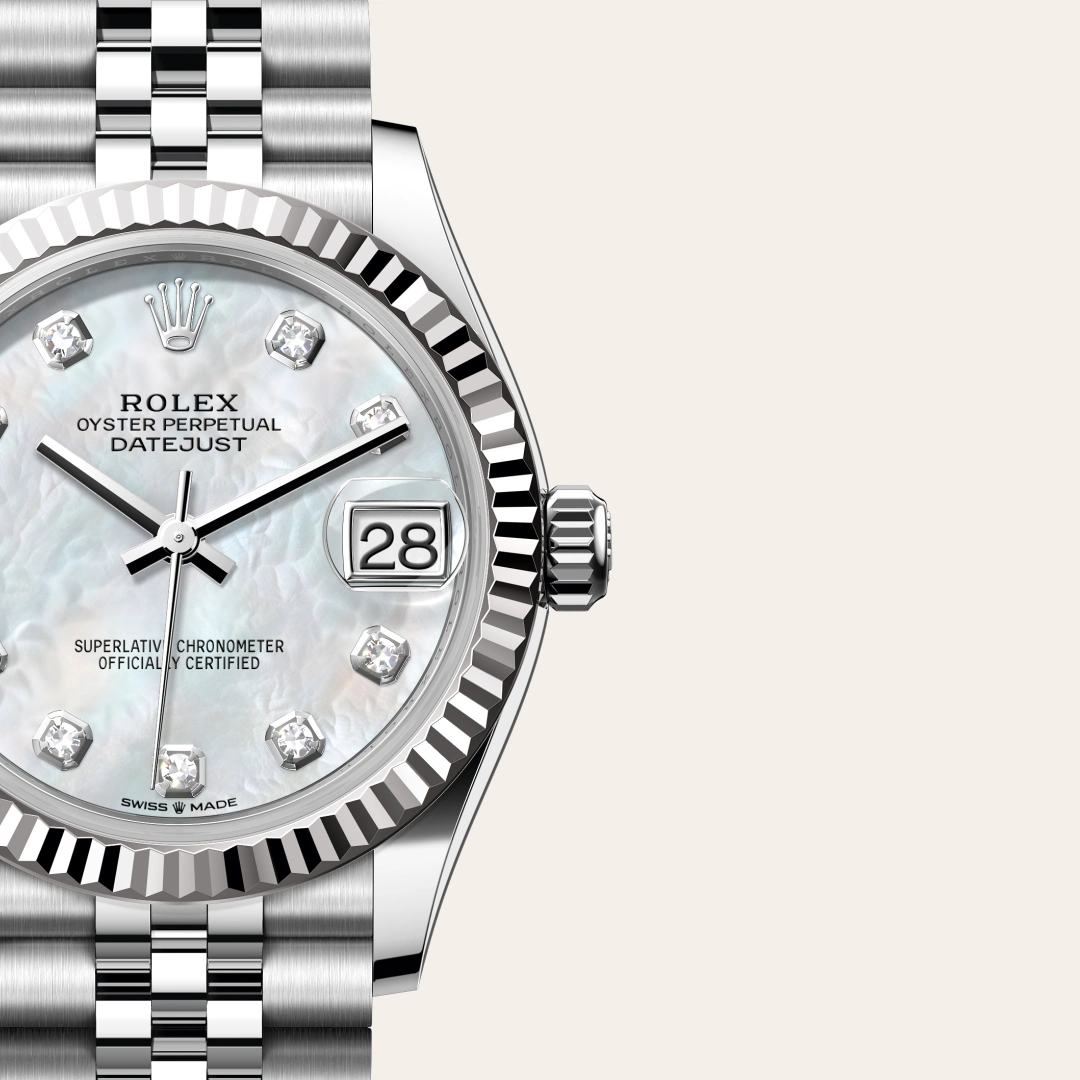 Rolex Datejust 31 en Rolesor gris – combinaison d’acier Oystersteel et d’or gris M278274-0006 chez Hardy