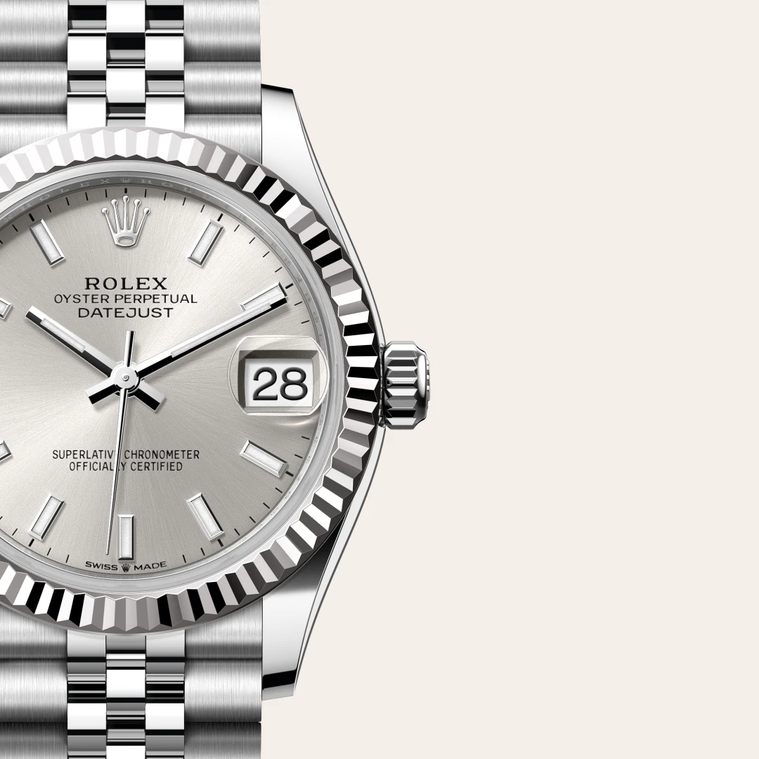 Rolex Datejust 31 en Rolesor gris – combinaison d’acier Oystersteel et d’or gris M278274-0012 chez Hardy