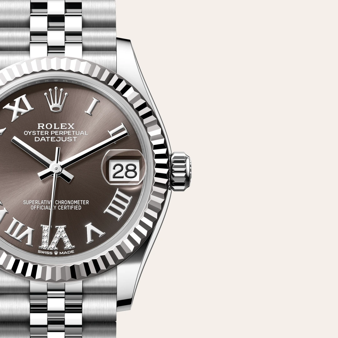 Rolex Datejust 31 en Rolesor gris – combinaison d’acier Oystersteel et d’or gris M278274-0028 chez Dubail
