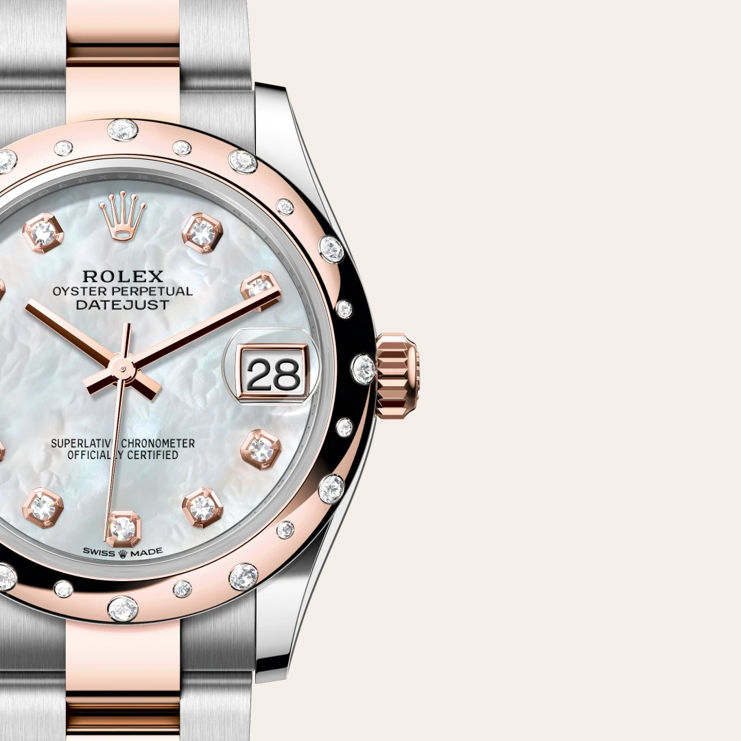 Rolex Datejust 31 en Rolesor Everose – combinaison d’acier Oystersteel et d’or Everose M278341RBR-0025 chez Bijouterie Mornier