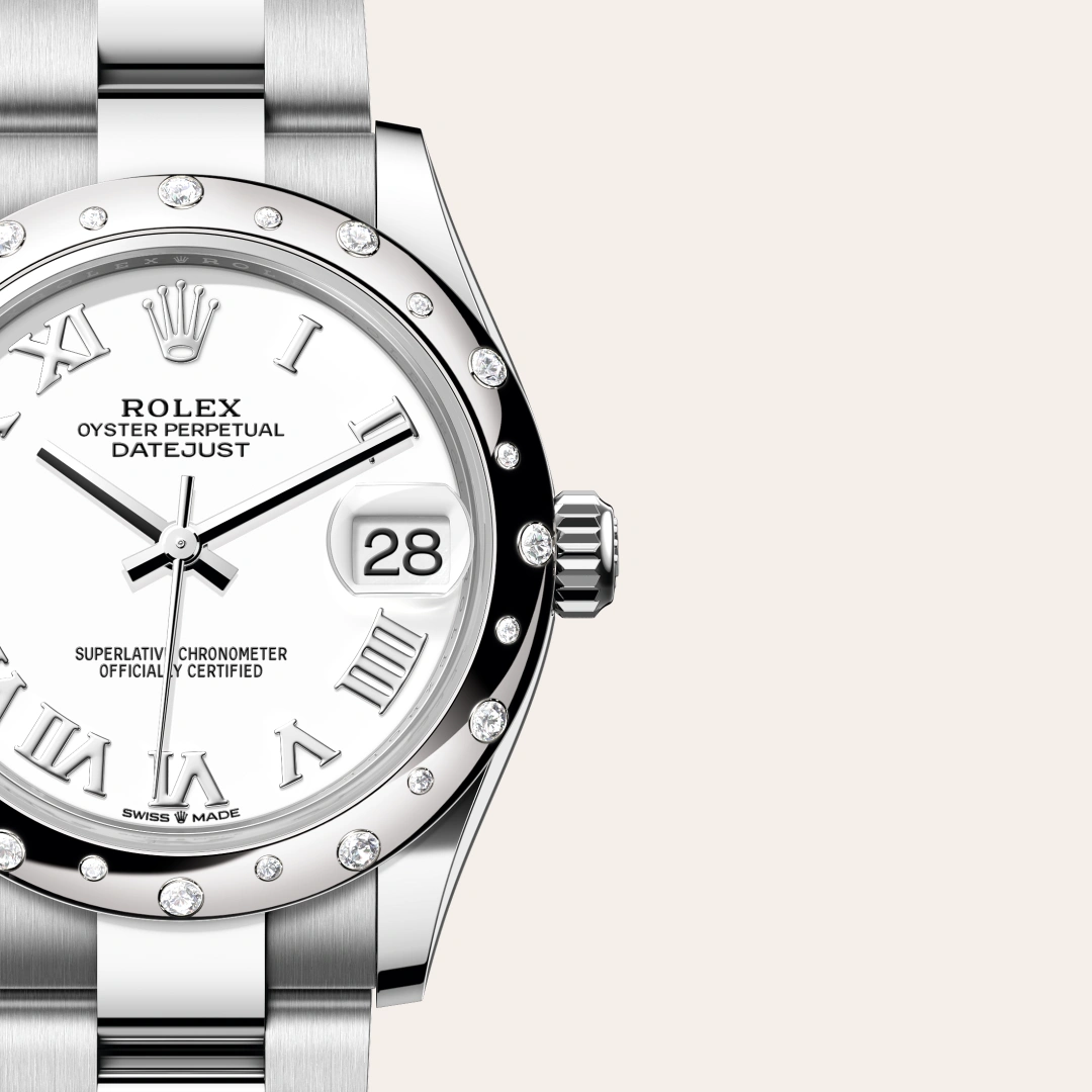 Rolex Datejust 31 en Rolesor gris – combinaison d’acier Oystersteel et d’or gris M278344RBR-0011 chez Dubail