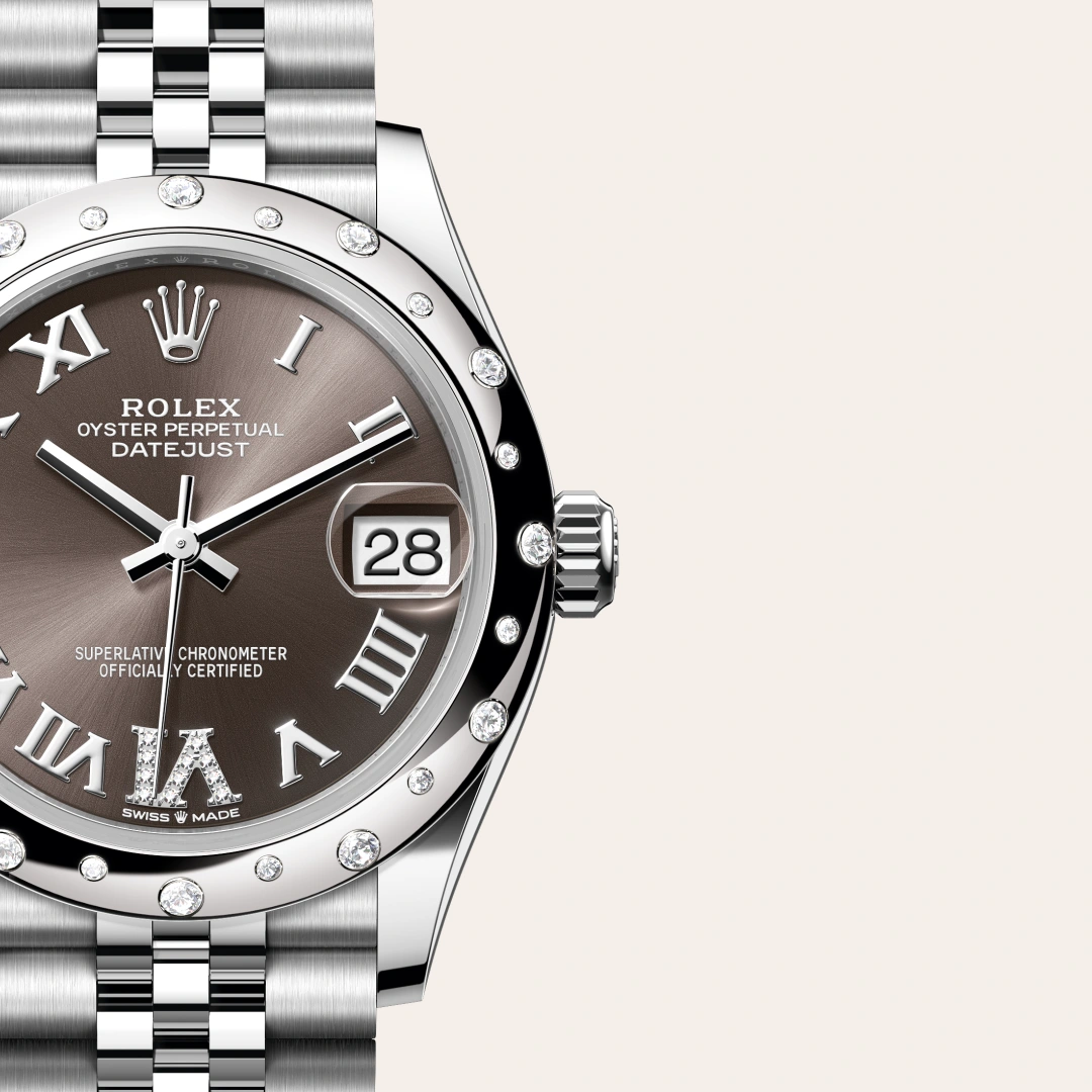 Rolex Datejust 31 in White Rolesor - combination of Oystersteel and white gold M278344RBR-0030 at Dubail