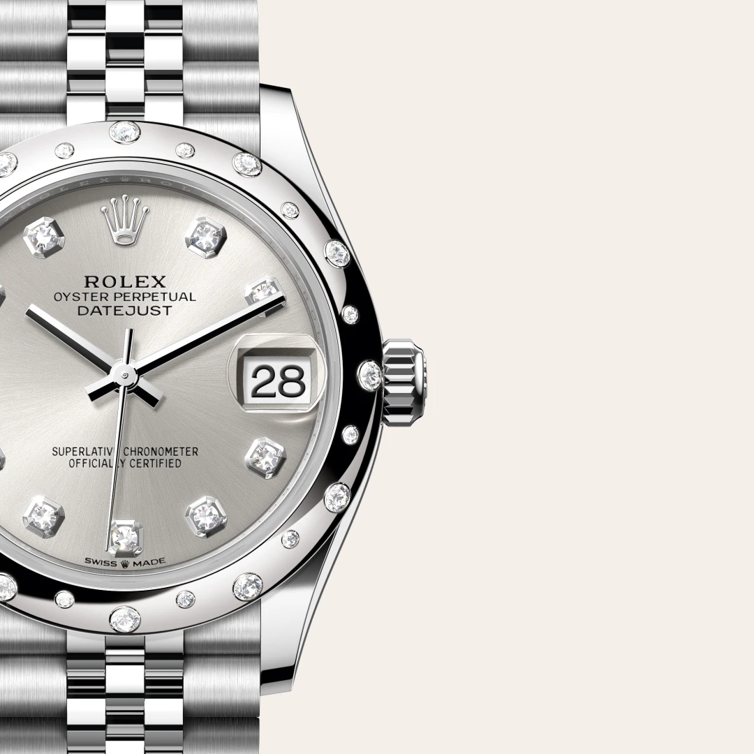 Rolex Datejust 31 en Rolesor gris – combinaison d’acier Oystersteel et d’or gris M278344RBR-0032 chez Dubail