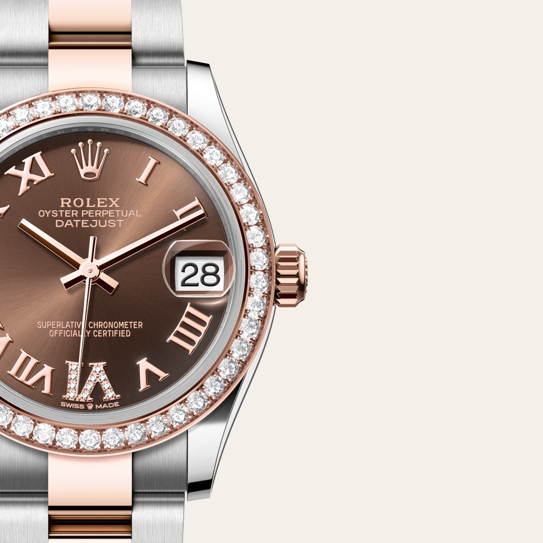 Rolex Datejust 31 en Rolesor Everose – combinaison d’acier Oystersteel et d’or Everose M278381RBR-0005 chez Maison Prieur
