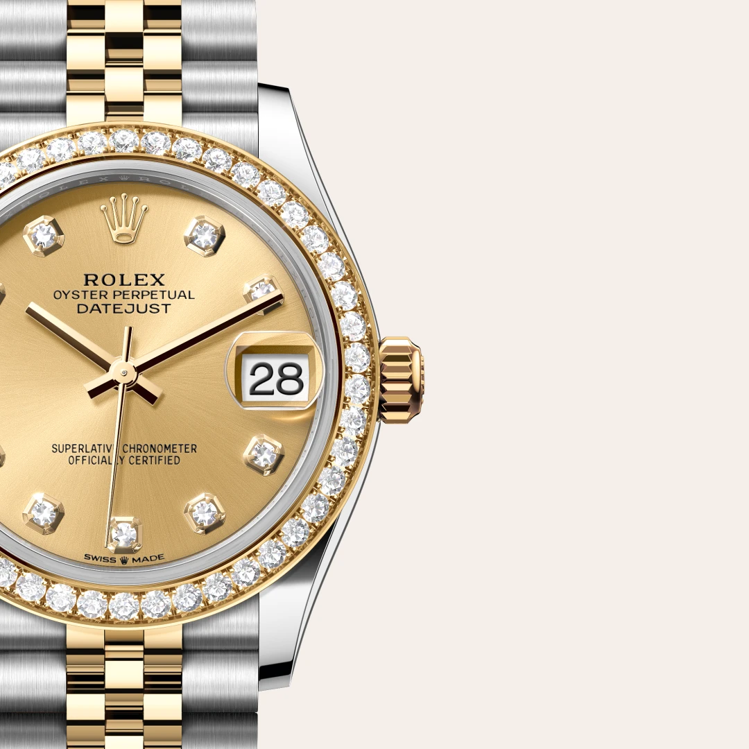 Rolex Datejust 31 en Rolesor jaune – combinaison d’acier Oystersteel et d’or jaune M278383RBR-0026 chez Maison Prieur