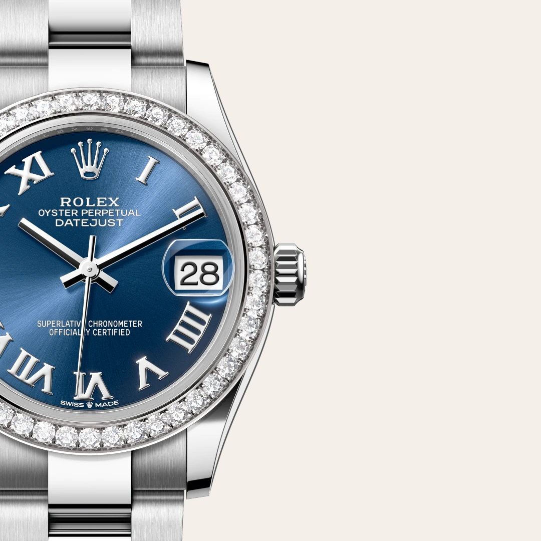 Rolex Datejust 31 en Rolesor gris – combinaison d’acier Oystersteel et d’or gris M278384RBR-0038 chez Dubail