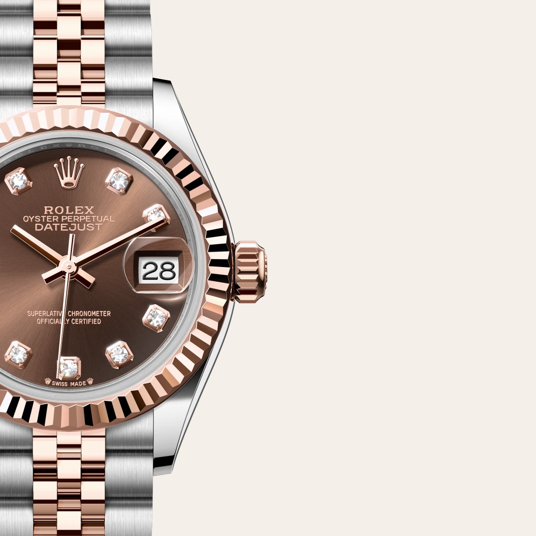 Rolex Lady-Datejust en Rolesor Everose – combinaison d’acier Oystersteel et d’or Everose M279171-0011 chez Raynal