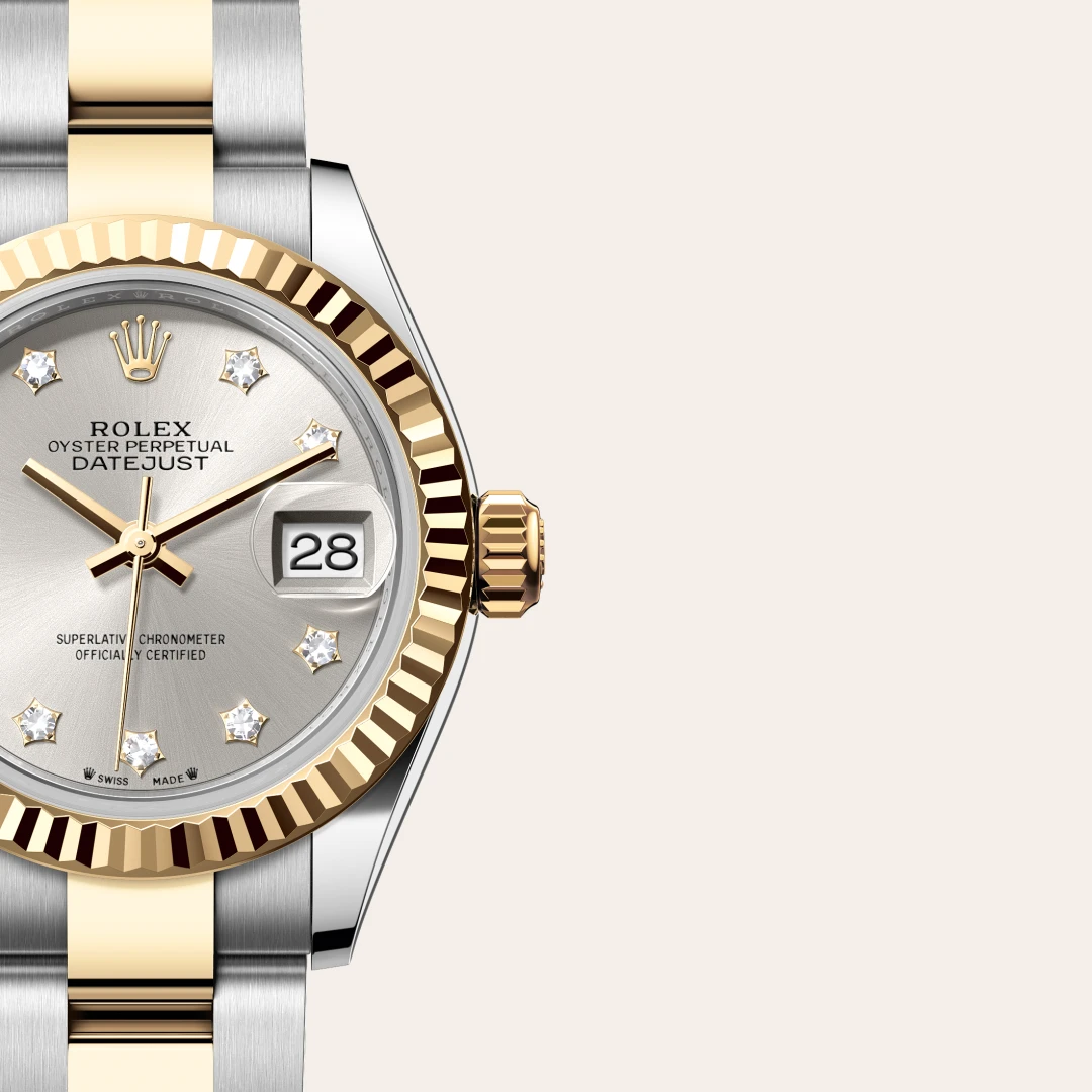 Rolex Lady-Datejust en Rolesor jaune – combinaison d’acier Oystersteel et d’or jaune M279173-0004 chez Maison Prieur