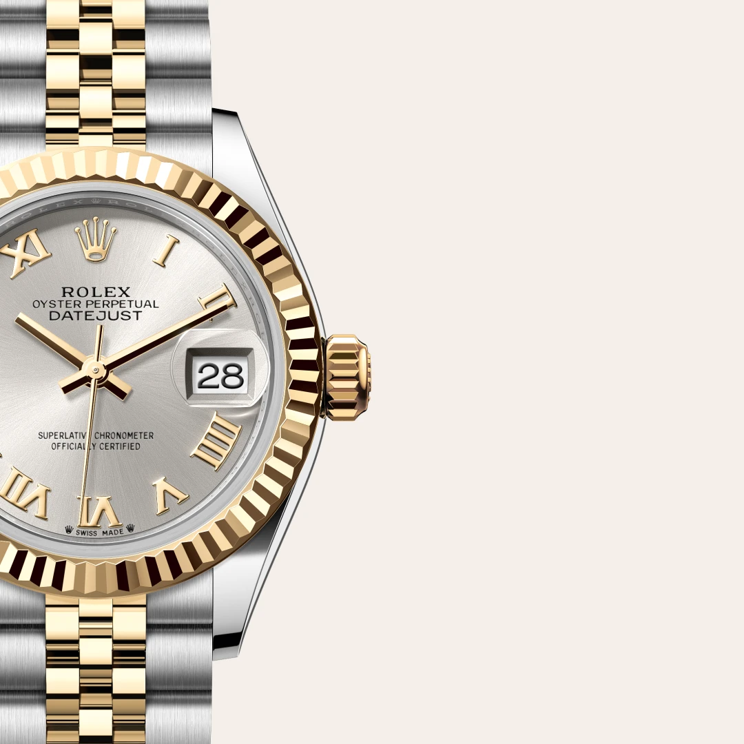 Rolex Lady-Datejust en Rolesor jaune – combinaison d’acier Oystersteel et d’or jaune M279173-0005 chez Hardy